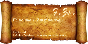 Fischman Zsuzsanna névjegykártya